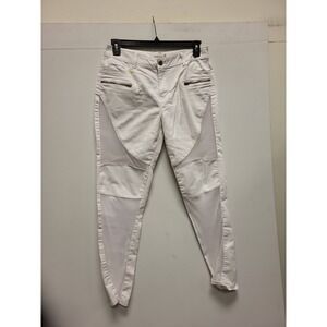 Aphrodite White Cotton Blend Pants Womens XL Mesh Inset USA Made AP1120W